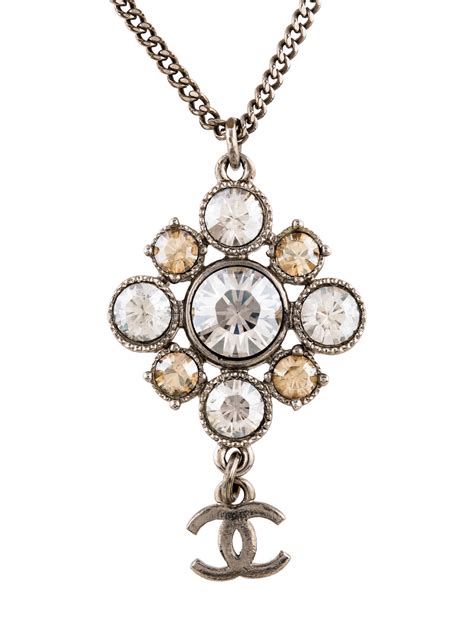 chanel crystal cc pendant necklace gold|Chanel necklace cc for sale.